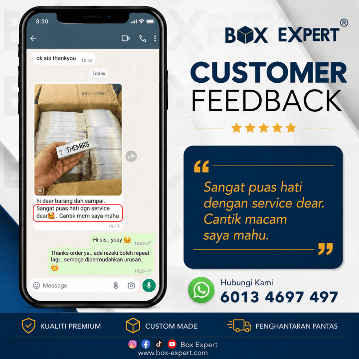 pelanggan kotak box expert. happy customer.